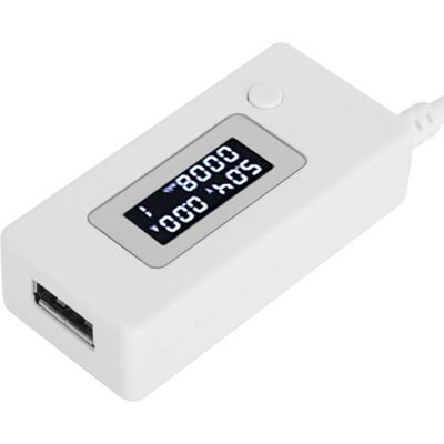 HEAT Lcd-display Mit Hintergrundbeleuchtung, Usb-detektor, Amperemeter, Voltmeter, Ladekapazitätstester (4–30 V), Weiß HEAT Lcd-display Mit Hintergrundbeleuchtung, Usb-detektor, Amperemeter, Voltmeter, Ladekapazitätstester (4–30 V), Weiß