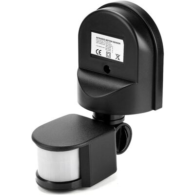 HEAT Einstellbarer Pir-infrarot-bewegungsmelder 110v-240v, Lichtschalter Mit Körpersensor, Schwarz, Energiesparmodus Für Flur Und Eingangsbereich HEAT Einstellbarer Pir-infrarot-bewegungsmelder 110v-240v, Lichtschalter Mit Körpersensor, Schwarz, Energiesparmodus Für Flur Und Eingangsbereich