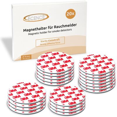 ECENCE 20x Magnethalterung 70mm Für Rauchmelder Feuermelder Magnet-befestigung ECENCE 20x Magnethalterung 70mm Für Rauchmelder Feuermelder Magnet-befestigung
