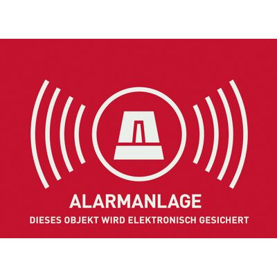 Abus - Au1322 Warnaufkleber Alarmanlage Sprachen Deutsch (b X H) 148 Mm X 105 Mm Abus - Au1322 Warnaufkleber Alarmanlage Sprachen Deutsch (b X H) 148 Mm X 105 Mm