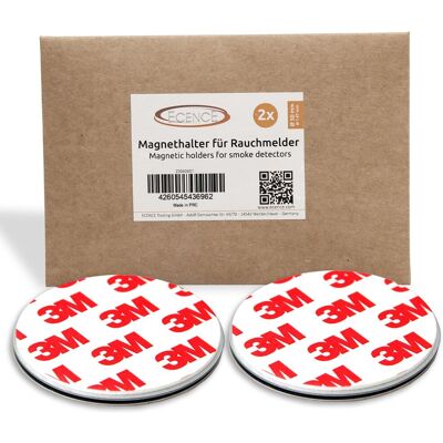 ECENCE 2x Magnethalterung 50mm Für Rauchmelder Feuermelder Magnet-befestigung ECENCE 2x Magnethalterung 50mm Für Rauchmelder Feuermelder Magnet-befestigung
