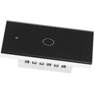 HEAT Tuya Zigbee Wandschalter Mit Einfacher Berührung, Wandplatte Mit Sprachsteuerung, 100-240v, Schwarz, Kompatibel Mit Hausautomation. HEAT Tuya Zigbee Wandschalter Mit Einfacher Berührung, Wandplatte Mit Sprachsteuerung, 100-240v, Schwarz, Kompatibel Mit Hausautomation.