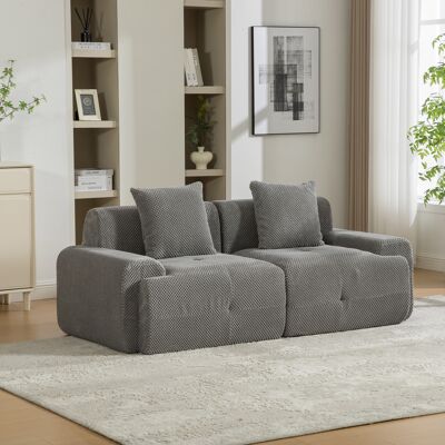 SANS MARQUE Modulares Kompressionssofa – Aus Tissu – Wolkenweicher Komfort.voll Gepolsterte – Sofort Einsatzbereit – Kuschelige – Modell B – Aus Tissu-stoff SANS MARQUE Modulares Kompressionssofa – Aus Tissu – Wolkenweicher Komfort.voll Gepolsterte – Sofort Einsatzbereit – Kuschelige – Modell B – Aus Tissu-stoff