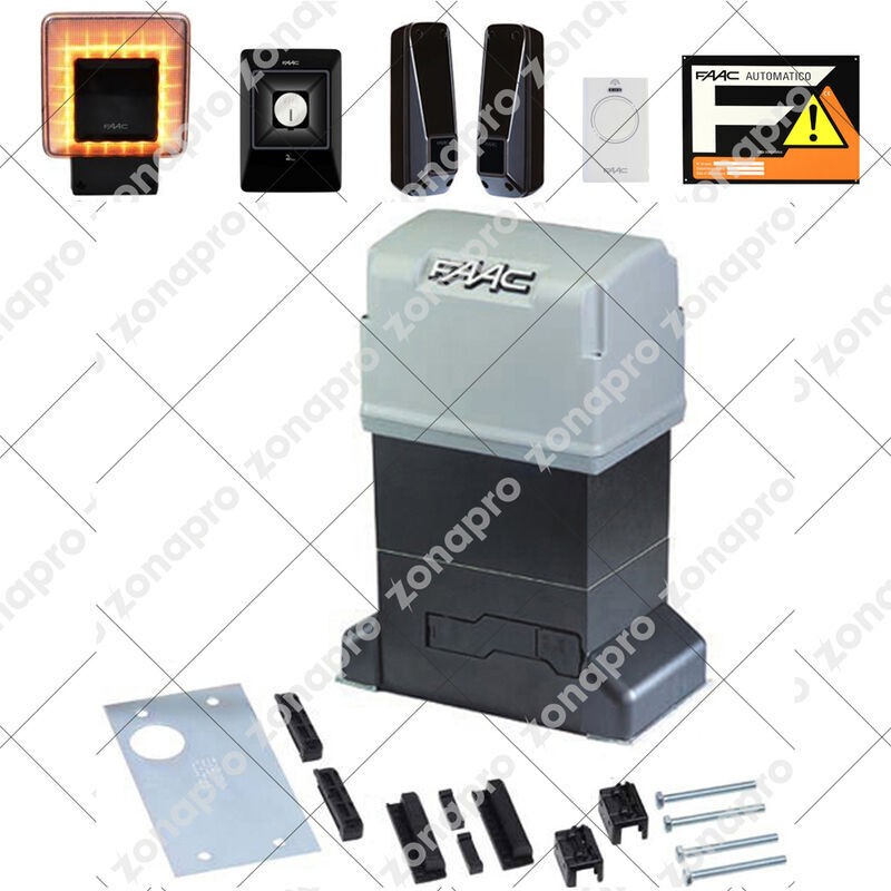 Faac - 844 er Z16 Z20 kit 109837 Schiebetorautomatisierung 1800 kg 230 v - versione pignone: Z20 - 1000KG