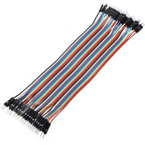 DRILLPRO 40 Stück 20 cm Dupont-Überbrückungskabel Stecker auf Stecker Farbe für Arduino Breadboard