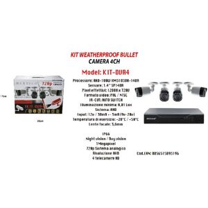 TRADE SHOP TRAESIO 4 kanal 720P videoüberwachung dvr sicherheitskamera kit maxtech KIT-DVR4