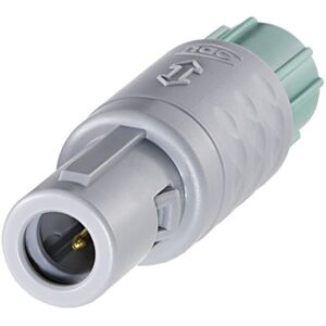 Grau Odu S11M07-P04MJG0-0000 Rundstecker Stecker, gerade Gesamtpolzahl: 4 Serie (Rundsteckverbinder): med