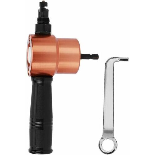 LARGEIGHT Doppelkopf-Blechknabber, Doppelkopf-Metallknabberschneider, Knabberschneidwerkzeug-Zubehör für elektrische Bohrmaschinen