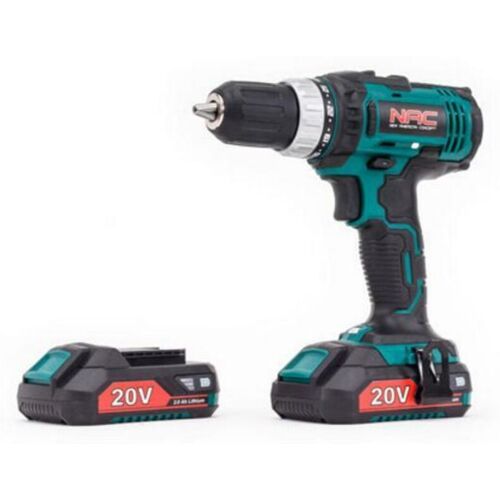 NAC Akkuschrauber Akkuschrauber 20V, 2 Geschwindigkeiten, light LED, Stufen de par 25 + 1, 35 Nm, Li-Ion, inkl. 2x Batterien de 2.0Ah, Set de Bohrer
