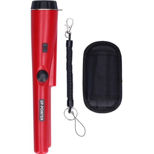 Professioneller, tragbarer Metalldetektor mit LED und Schutzart IP66 (wasserdicht), 230 mm, Dunkelrot – für Schatzsuche und Sicherheit