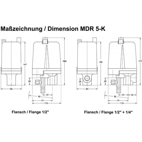 RIEGLER Condor Druckschalter Typ mdr 5/11 k inkl. Entlastungsventil ev 5 103059