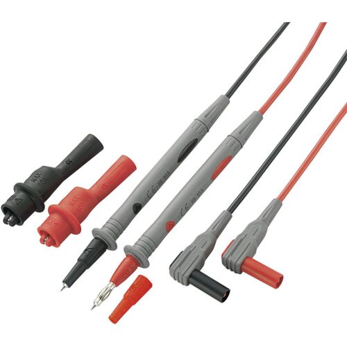 Voltcraft - MS-2 Sicherheits-Messleitungs-Set Lamellenstecker 4 mm Prüfspitze Schwarz, Rot 1 Set