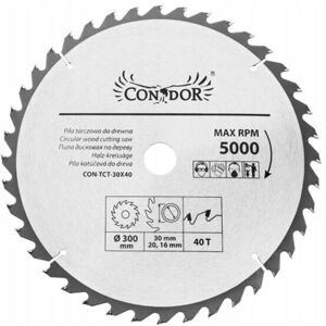 Condor Kreissägeblatt - 300x30mm, 40 Zähne, für Holz Condor Kreissägeblatt - 300x30mm, 40 Zähne, für Holz