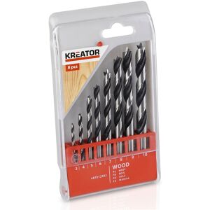 KREATOR Koffer Mit 8 Holzbohrern Kréator Koffer Mit 8 Holzbohrern KREATOR Koffer Mit 8 Holzbohrern Kréator Koffer Mit 8 Holzbohrern