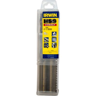 Irwin 11mm Kobalt Metallbohrer - Metall, HSS, 135° Split Point Irwin 11mm Kobalt Metallbohrer - Metall, HSS, 135° Split Point