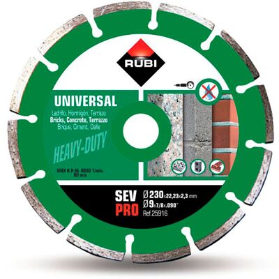 Rubi - 230mm Segmentierter Diamantscheibe - Trennscheibe Rubi - 230mm Segmentierter Diamantscheibe - Trennscheibe