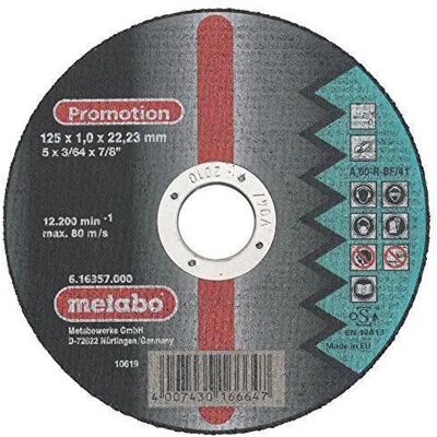 Metabo 616357000 125 x 1.0 x 22.23 mm - Schleifscheibe Metabo 616357000 125 x 1.0 x 22.23 mm - Schleifscheibe