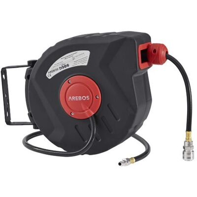 Arebos - Druckluftschlauch Automatik Aufroller Schlauchtrommel Trommel 10 M Arebos - Druckluftschlauch Automatik Aufroller Schlauchtrommel Trommel 10 M