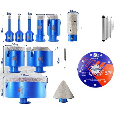 OEM Betonbohrer-set, 12-teilig, Diamant- Und Fasenbohrer, 12 Stück M14-gewinde OEM Betonbohrer-set, 12-teilig, Diamant- Und Fasenbohrer, 12 Stück M14-gewinde