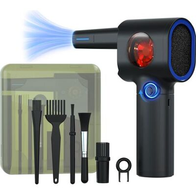TORMATOR Atengeus Druckluftgebläse, Leistungsstarker Elektrischer Staubentferner Mit Konstanter Drehzahl Und Aufbewahrungskoffer, Druckluft Mit Led, Tastaturreiniger Für Auto, Pc Und Zuhause TORMATOR Atengeus Druckluftgebläse, Leistungsstarker Elektrischer Staubentferner Mit Konstanter Drehzahl Und Aufbewahrungskoffer, Druckluft Mit Led, Tastaturreiniger Für Auto, Pc Und Zuhause