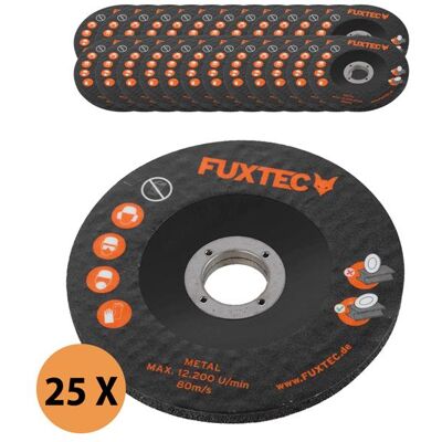 25er Set 115mm Trennscheiben Für Metall, Stahl & Inox Für 20v Akku Winkelschleifer Fx-e1ws20 - Fuxtec 25er Set 115mm Trennscheiben Für Metall, Stahl & Inox Für 20v Akku Winkelschleifer Fx-e1ws20 - Fuxtec