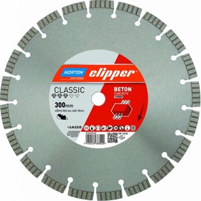 SAINT GOBAIN Clipper Diamant Trennscheibe Classic Beton Turbo (vormals Classic Turbo Laser), Ausführung: 400 X 25,4 Mm SAINT GOBAIN Clipper Diamant Trennscheibe Classic Beton Turbo (vormals Classic Turbo Laser), Ausführung: 400 X 25,4 Mm