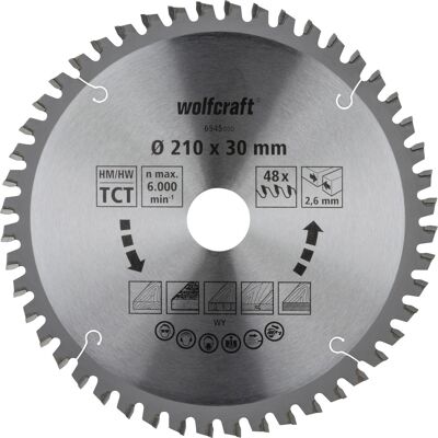 Wolfcraft Sägeblatt Ø 210 Mm 48 Zähne Hartmetall Sägeblatt Wolfcraft Sägeblatt Ø 210 Mm 48 Zähne Hartmetall Sägeblatt