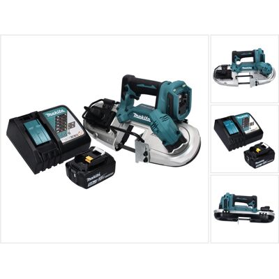 Makita Dpb 183 Rt1 Akku Bandsäge 18 V 66 Mm Brushless + 1x Akku 5,0 Ah + Ladegerät Makita Dpb 183 Rt1 Akku Bandsäge 18 V 66 Mm Brushless + 1x Akku 5,0 Ah + Ladegerät