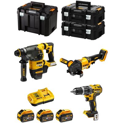 Dewalt Kit Fvk381x3-qw 54v/18v (dch333 + Dcd796 + Dcg418 + 3 X 9,0 Ah + Dcb118 + 2 X Tstak Ii + Tstak Vi) Dewalt Kit Fvk381x3-qw 54v/18v (dch333 + Dcd796 + Dcg418 + 3 X 9,0 Ah + Dcb118 + 2 X Tstak Ii + Tstak Vi)