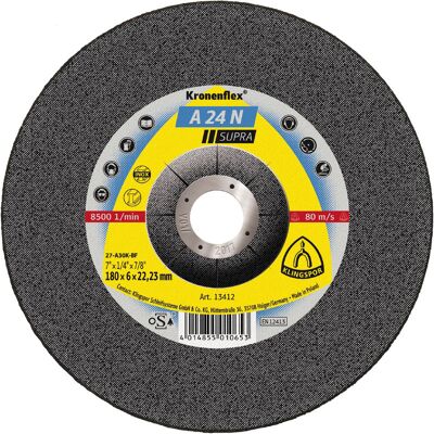 Klingspor A 24 N Schruppscheiben, 180 X 8 X 22,23 Mm, Gekröpft Klingspor A 24 N Schruppscheiben, 180 X 8 X 22,23 Mm, Gekröpft