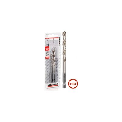 Kreator Metallbohrer Set - 3 Stück, 4/5/6mm - 95-115mm Kreator Metallbohrer Set - 3 Stück, 4/5/6mm - 95-115mm