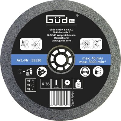 Güde G55236 Schleifscheibe - Korn 36 - 175x25mm - 2 Stück Güde G55236 Schleifscheibe - Korn 36 - 175x25mm - 2 Stück