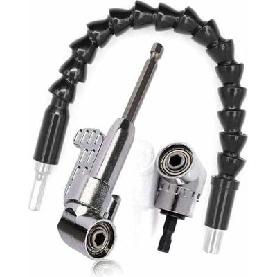 TORMATOR Rechtwinkliger Bohrer Und Flexibles Winkelverlängerungsset, 105-grad-winkelschraubendreherbit Mit 1/4"-sechskantschaft Für Bohrmaschine TORMATOR Rechtwinkliger Bohrer Und Flexibles Winkelverlängerungsset, 105-grad-winkelschraubendreherbit Mit 1/4"-sechskantschaft Für Bohrmaschine