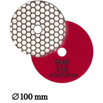 RUBI Diamantschleifscheibe - 100mm, #400, für Marmor/Granit RUBI Diamantschleifscheibe - 100mm, #400, für Marmor/Granit