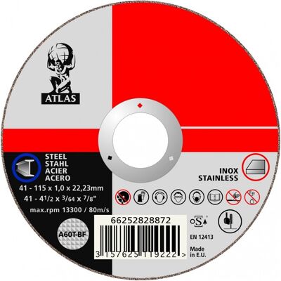 Atlas Stahl Flacher Trennscheibe - 230mm Atlas Stahl Flacher Trennscheibe - 230mm