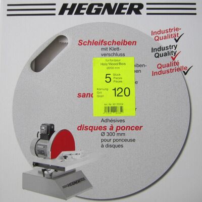 Schleifpapier / Schleifscheiben F. Holz, 5 St 200mm, Korn 120 30120004 - Hegner Schleifpapier / Schleifscheiben F. Holz, 5 St 200mm, Korn 120 30120004 - Hegner