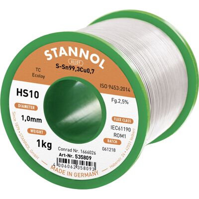 Stannol HS10 2,5% Lötzinn - Fein Elektroniklöten Stannol HS10 2,5% Lötzinn - Fein Elektroniklöten