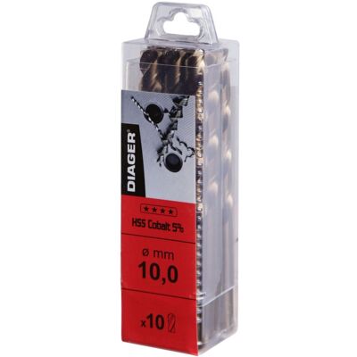 Diager - Packung Mit 10 - Kobalt-metallbohrer Hss 5% - 700 Ø 3,3 Länge. Nützlich 36 Gesamtlänge 65 Diager - Packung Mit 10 - Kobalt-metallbohrer Hss 5% - 700 Ø 3,3 Länge. Nützlich 36 Gesamtlänge 65