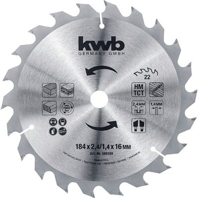 Kwb 586159 Kreissägeblatt 184 X 16 Mm 1 St. Kwb 586159 Kreissägeblatt 184 X 16 Mm 1 St.