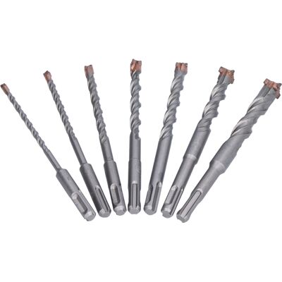 HEAT 7-teiliges Bohrer-set, 3/8 Zoll Hartmetall, Kreuzkopf, Rundgriff, 160 Mm Betonbohrer Für Die Mechanische Bearbeitung HEAT 7-teiliges Bohrer-set, 3/8 Zoll Hartmetall, Kreuzkopf, Rundgriff, 160 Mm Betonbohrer Für Die Mechanische Bearbeitung