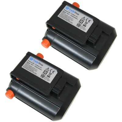2x Trade-shop Premium Li-ion Akku 18v / 2500mah Ersetzt Gardena 9840-20 5icr18/65 Für Easycut Li-18/23 (9876) Li-18/23r (9823) Allround Bläser Akkujet 18-li (9335) Powermax Li-18/32 (5039) 2x Trade-shop Premium Li-ion Akku 18v / 2500mah Ersetzt Gardena 9840-20 5icr18/65 Für Easycut Li-18/23 (9876) Li-18/23r (9823) Allround Bläser Akkujet 18-li (9335) Powermax Li-18/32 (5039)