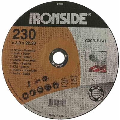 Ironside Trennscheibe Für Stein 230 X 3,2 Mm Bohrung 22 Mm Ironside Trennscheibe Für Stein 230 X 3,2 Mm Bohrung 22 Mm