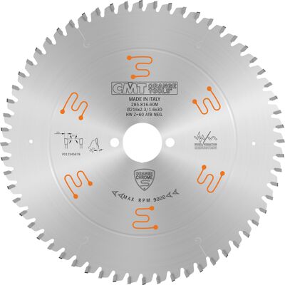 CMT 285.816.60m Sageblatt Circulaire Chromee Hw 216x2.3/1.6x30 Z60 Atb -5neg CMT 285.816.60m Sageblatt Circulaire Chromee Hw 216x2.3/1.6x30 Z60 Atb -5neg