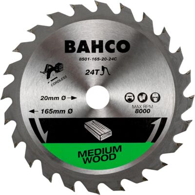 Bahco 24-Zähne Kreissägeblatt - Holzschnitt Bahco 24-Zähne Kreissägeblatt - Holzschnitt