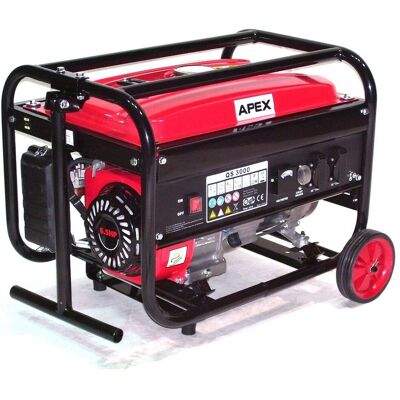 Apex Benzin Stromerzeuger 3000 Mit Fahrwerk 06262 Generator Notstromaggregat Fahrbar Apex Benzin Stromerzeuger 3000 Mit Fahrwerk 06262 Generator Notstromaggregat Fahrbar