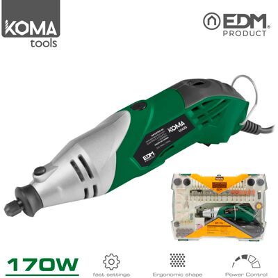 KOMA TOOLS Mini-rotations-multitool, 170w, Mit Zubehör Koma Werkzeuge 08709 KOMA TOOLS Mini-rotations-multitool, 170w, Mit Zubehör Koma Werkzeuge 08709