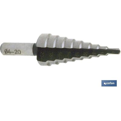 Cofan Stufenbohrer - Hochgeschwindigkeitsstahl, 6-30mm, Präzises Bohren Cofan Stufenbohrer - Hochgeschwindigkeitsstahl, 6-30mm, Präzises Bohren