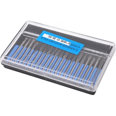 HEAT 20-teiliges Rotationsfräser-set, 3 Mm Schaft, Wolframstahl, Für Holzbearbeitung, Schnitzen, Polieren Und Schleifen HEAT 20-teiliges Rotationsfräser-set, 3 Mm Schaft, Wolframstahl, Für Holzbearbeitung, Schnitzen, Polieren Und Schleifen