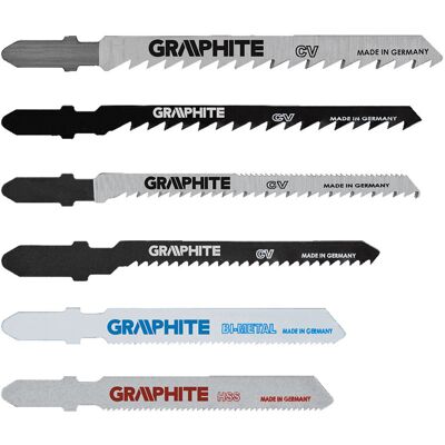 GRAPHITE 6 tlg. Stichsägeblätter.T-Griff GRAPHITE 6 tlg. Stichsägeblätter.T-Griff