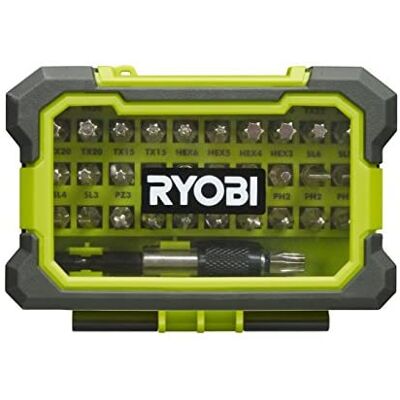 Ryobi Stossbit-Set - 32 Teile - Stoßfeste Hülle Ryobi Stossbit-Set - 32 Teile - Stoßfeste Hülle